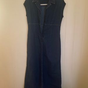 Liz Claiborne Sleeveless Vintage Denim Maxi Dress Sz 4 Good condition
